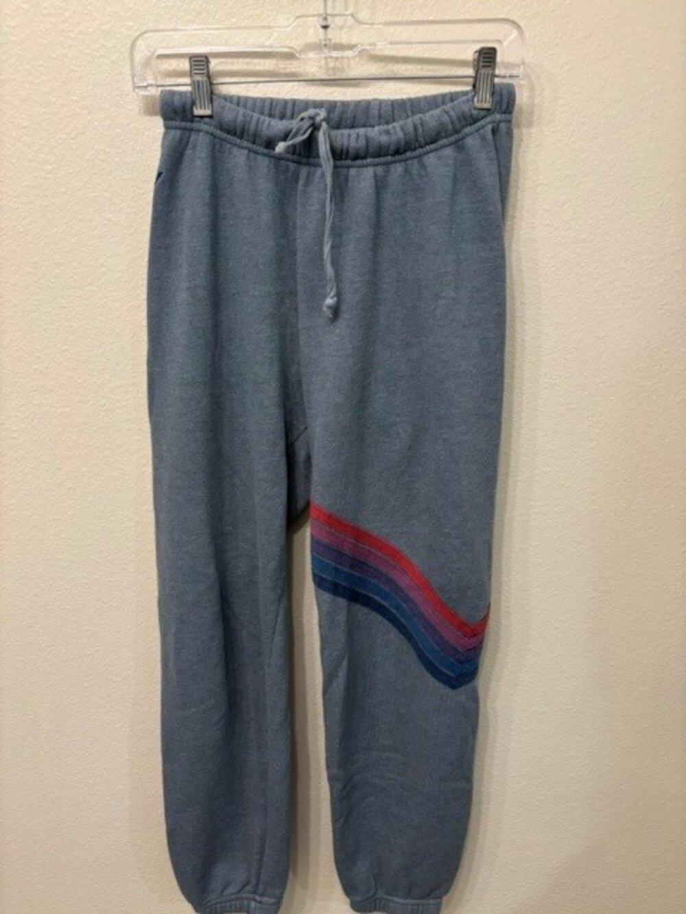 Aviator Nation Women's Chevron 5 Stripe Joggers - Heathered Navy - Size S